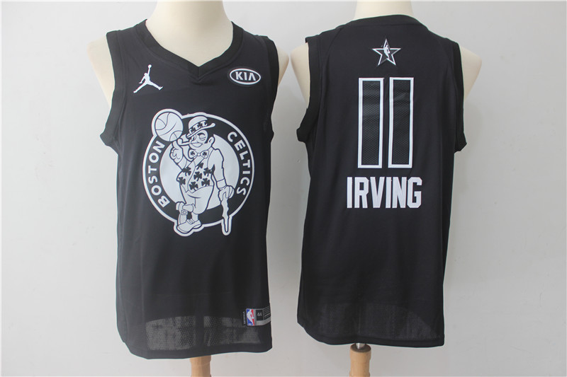 Men Boston Celtics 11 Irving Black 2108 All Stars NBA Jerseys